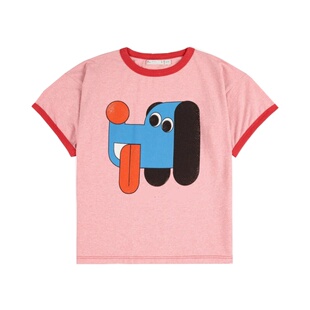 26SS新款欧美儿童BC春夏纯棉短袖卡通T恤男女宝宝打底衫半裙套装