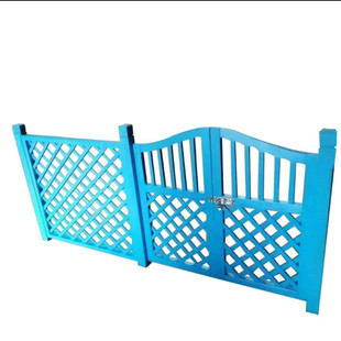 户外白色栅栏门庭院防腐木围栏花园木门学校幼儿园弧形木护栏厂家