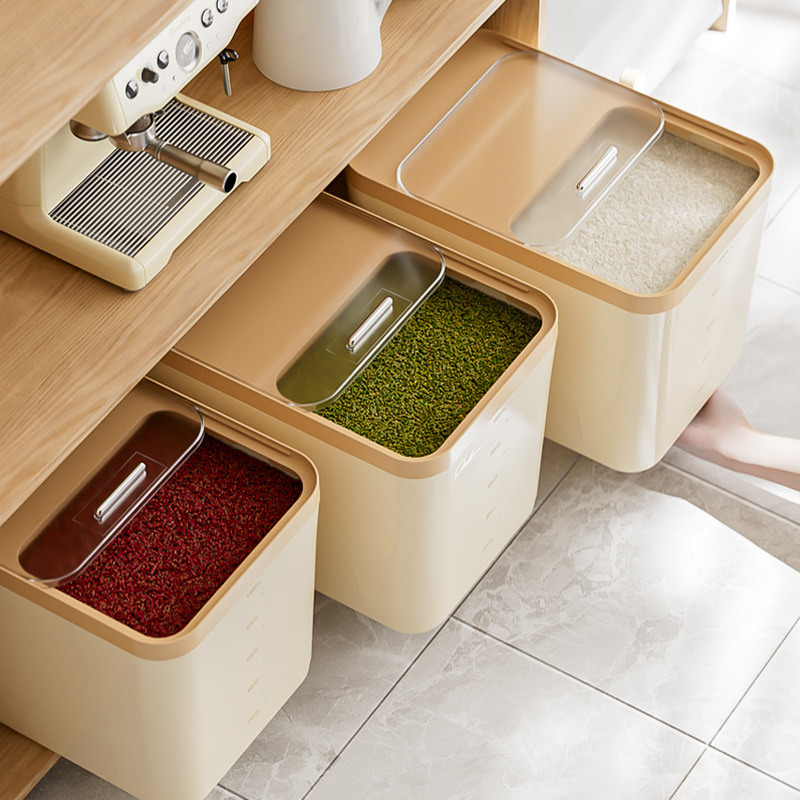 米桶家用大容量防尘防潮密封米桶米缸大米杂粮装面粉储存罐塑料PP