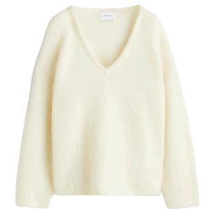 HM女装毛针织衫春季row系针织衫大廓形马海毛套衫1248344