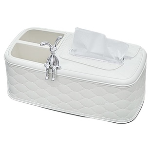 纸巾盒客厅茶几桌面遥控器分格收纳盒多功能高档轻奢带弹簧抽纸盒