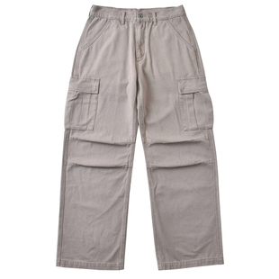 柴米宽松工装休闲长裤男士做旧美式复古街头多口袋工装裤阿美咔叽