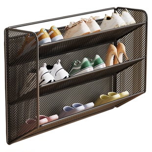 鞋架家用门后鞋子收纳架壁挂式免打孔鞋柜小窄多层鞋托架放鞋挂架