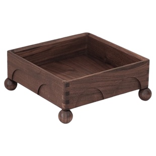 放手串的收纳盒首饰手镯文玩串珠沉香展示盒无盖黑胡桃木高档精致