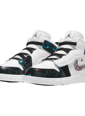 Air Jordan 1 AJ1 幼童 白红蓝裸眼3D 魔术贴篮球鞋DD3105-114