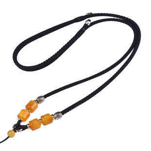 佛公吊坠挂绳黄金编绳项链绳金虎眼石绳子本命佛平安扣貔貅挂件绳