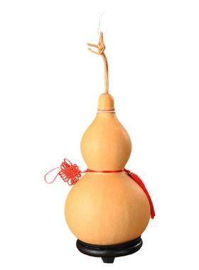 天然葫芦挂件真胡芦龙头中国结吉祥开口门对门客厅摆件大号文玩