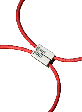 纯银哑光喜字复古手链