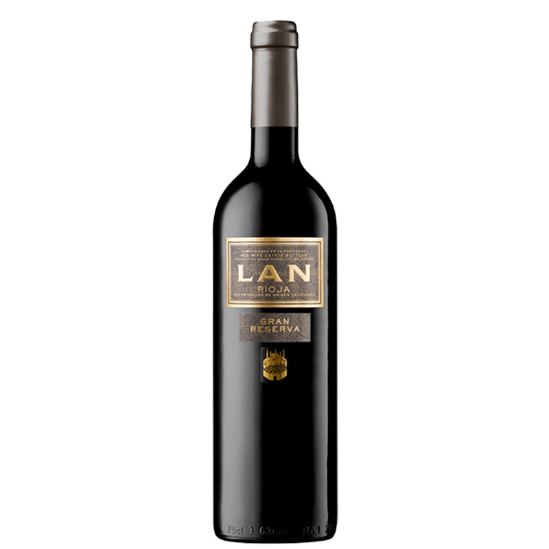 LAN澜西班牙里奥哈干红葡萄酒原装进口黑标整箱装特级珍藏红酒