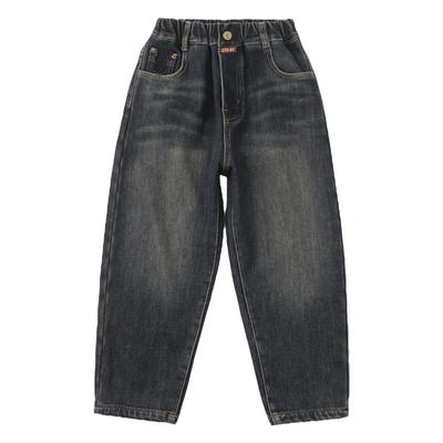 儿童男裤2025新款男童牛仔裤一体绒加绒保暖裤子学生棉裤薄绒宽松