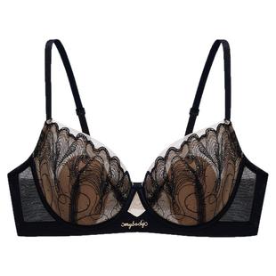 MYBODY商场同款内衣女性感高级感金线蕾丝防下垂薄款文胸大胸胸罩