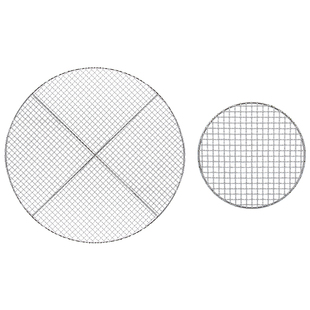 304不锈钢烧烤网架圆形熏肉篦子烤肉网格网钢丝网炉子专用网家用