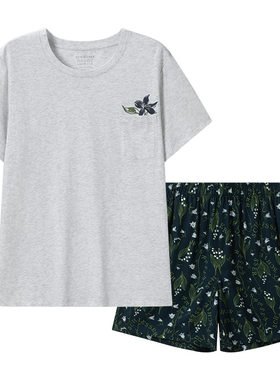 舒雅女士纯棉粘纤家居服套装