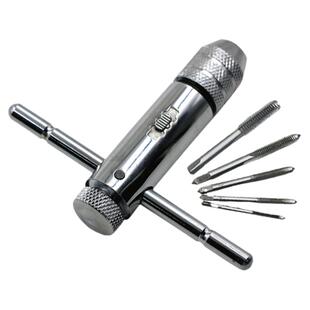 M3-M8可调棘轮手用丝锥扳手 丝攻手用正反转扳手手动攻丝配件