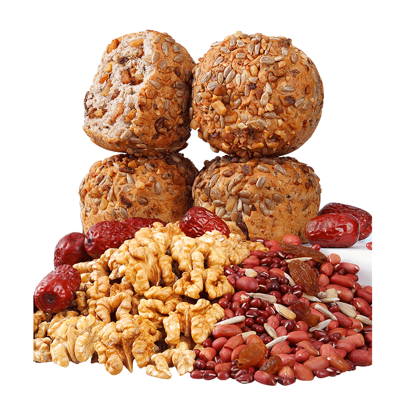 八宝核桃坚果巨好吃健康早餐面包