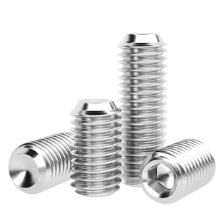 304不锈钢紧定螺丝内六角无头螺丝钉机米凹端杯尾基米顶丝