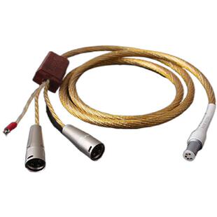 美国声弦丝带5针XLR卡侬平衡线镀银黑胶唱机唱臂线LP信号线唱盘线