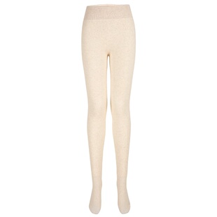 爱上女足角燕麦色连裤袜女秋冬款显瘦保暖打底袜2025新款白色外穿