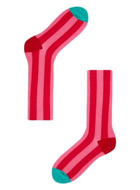 红色蛇年本命年中筒袜情侣