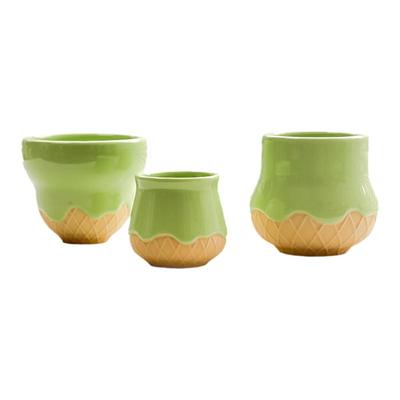 器场KEEZONE COMBO咖啡杯 INS风奶油陶瓷杯蜜瓜绿雪糕拿铁杯230ml