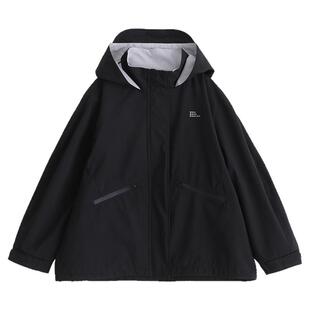 NNGZ女童防水冲锋外套儿童山系户外防风拒水软壳夹克设计师风童装