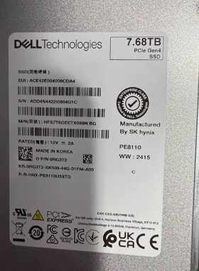 戴尔7.68TB PCIe Gen4 SSD固态硬盘—议价