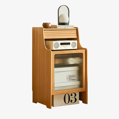 治木工坊床头柜实木机器人柜