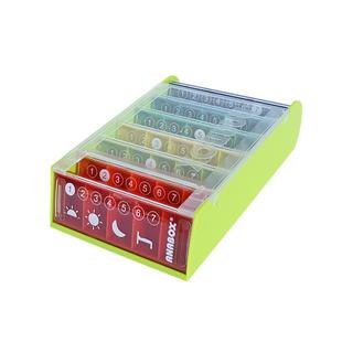 德国进口ANABOX原装彩虹七天药盒一日五次分隔防潮大容量分装药盒