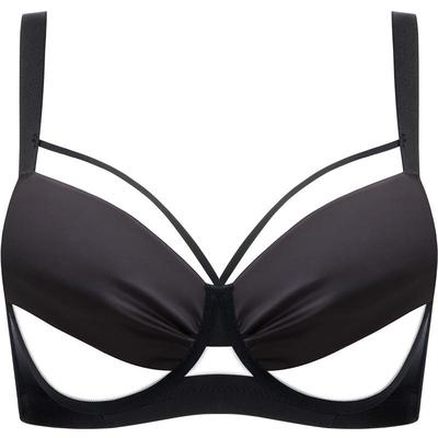 月色缎面大胸显小聚拢防下垂文胸