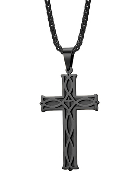全饰爱爱尔兰结十字架项链