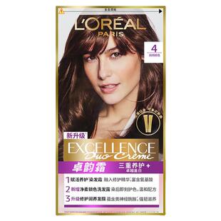 欧莱雅卓韵霜双膏染发霜天然遮白三重养护植物官方正品可多次补染