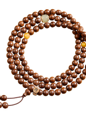 【沉水级】金丝檀木108颗手串