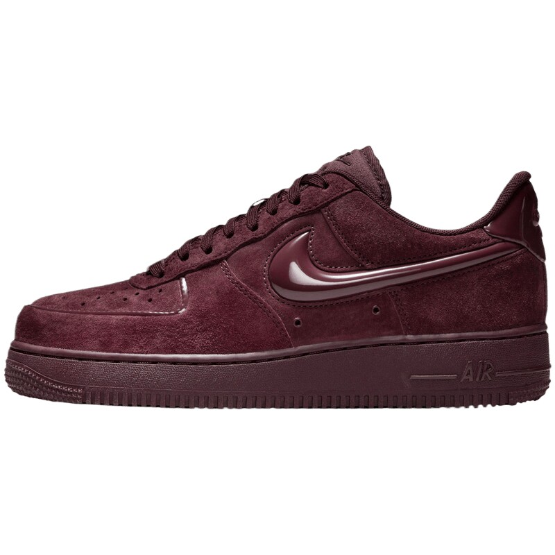 NIKE耐克女子AF1空军一号酒红色复古运动鞋休闲板鞋HV4406-600