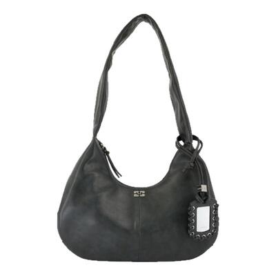 GANNI Bou 中号单肩包 -皮质 灰色