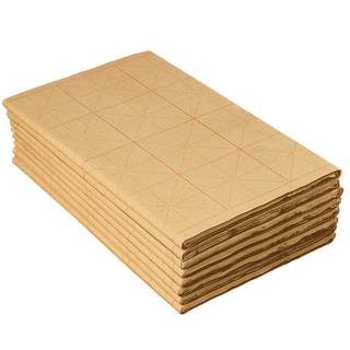 六品堂宣纸书画毛边纸米字格书法专用纸练字书法毛笔字练习纸批发元书纸半生半熟竹纸初学带格子书法练习用纸