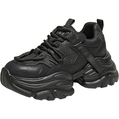 TATA他她漫游者女鞋2026加绒休闲鞋百搭增高厚底老爹鞋子CY214AM6