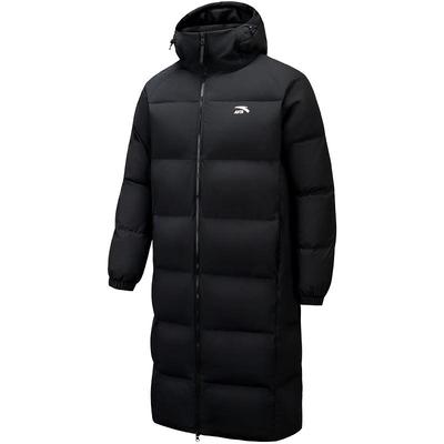 安踏羽绒服长款过膝男款连帽棉服