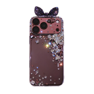 适用于iPhone18ProMax手机壳贴钻时尚新款苹果17奢华水钻16带钻石闪15plus蝴蝶结14全包13防摔女潮12镶钻个性
