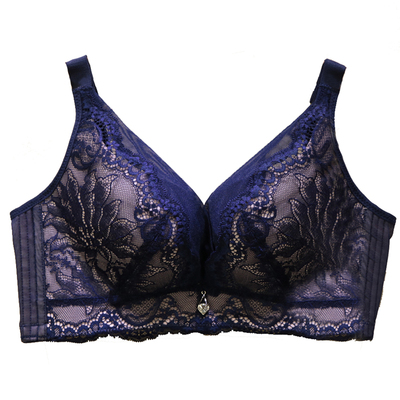 爱戴性感深V蕾丝无钢圈调整文胸