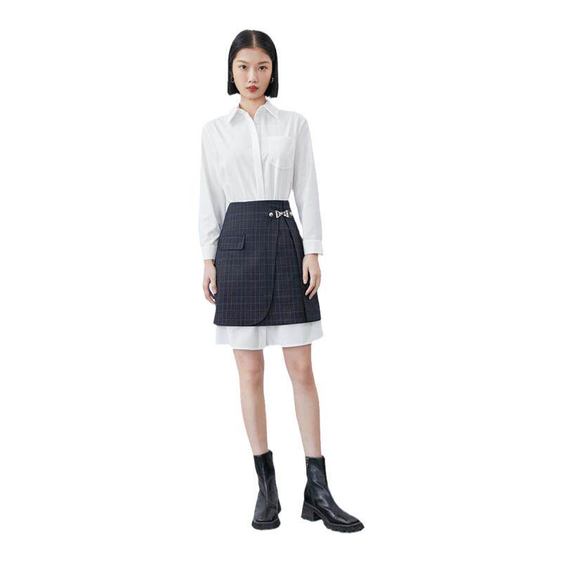 VeroModa七分袖A字短裙套女好看