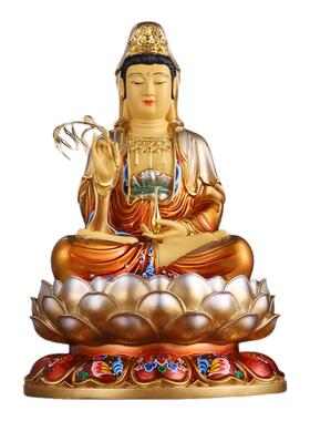 纯铜观音菩萨家用客厅供奉摆件