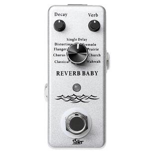 专业吉他贝斯效果器单块9段混响失真REVERB混响直通混响