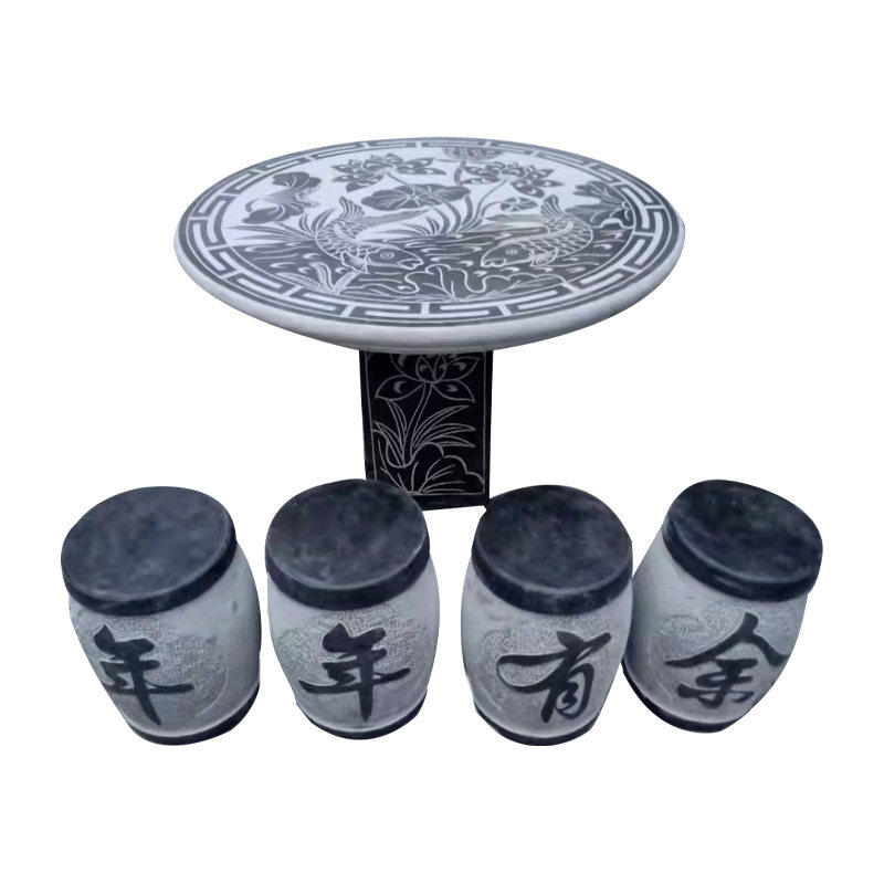 桌子花岗岩户外园林公园一套石桌石雕