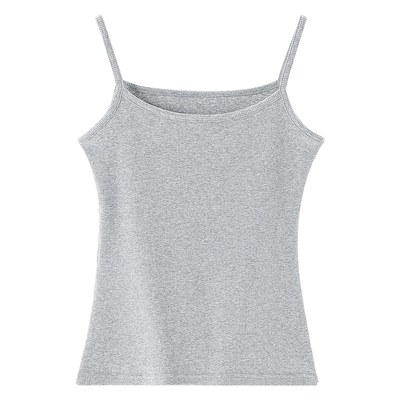 纯棉白色小吊带背心女内搭