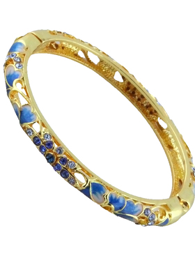 椭圆形镂空景泰蓝手镯