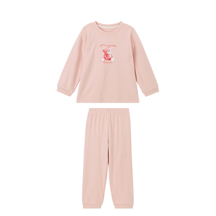 布丁哈鲁冬装童装女童甜美睡衣2026秋冬新款儿童休闲家居服套装