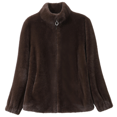 貂毛外套女短款妈妈洋气高端上衣