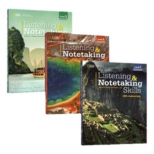 美国国家地理 Listening  Notetaking Skills 1/2/3级青少年英语听力笔记技能技巧专项强化训练寒暑假短期课程教材 9781133951148