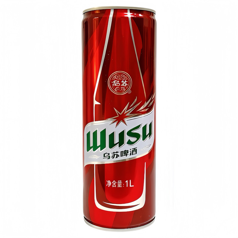 新疆大红乌苏拉格啤酒1L易拉罐装