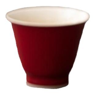 舍己宜物郎红品茗杯功夫茶杯陶瓷小茶杯主人杯茶具套装单杯功夫茶